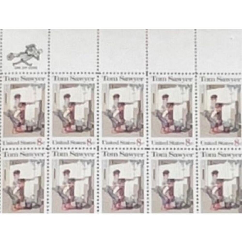 Vintage NMNH US Postage 8c SCOTT #1470 Tom Sawyer Sheet of 50